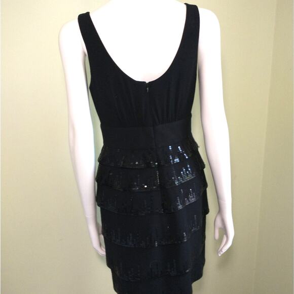 Laundry by Shelli Segal Cocktail Dress Wmn's Sz 8 Black Sequined Sleeveless - Picture 13 of 14